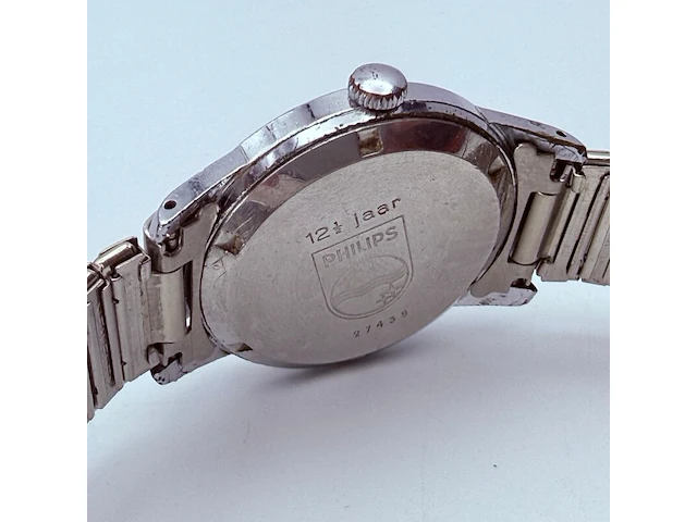 Vintage mechanisch philips jubileum horloge - afbeelding 9 van  9