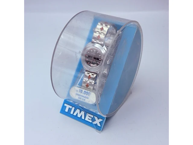 Vintage mechanisch timex horloge met originele doos en papieren - afbeelding 4 van  7