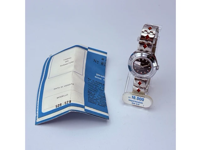 Vintage mechanisch timex horloge met originele doos en papieren - afbeelding 5 van  7