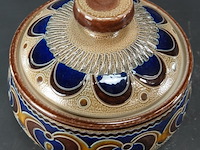 Vintage merkelbach duitse steengoed pot met deksel in zoutglazuur - afbeelding 3 van  5