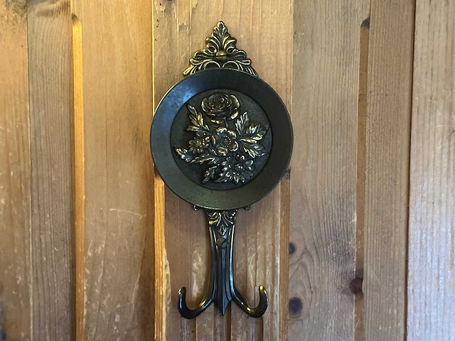 Vintage messing kledinghaak (5x) - afbeelding 1 van  3