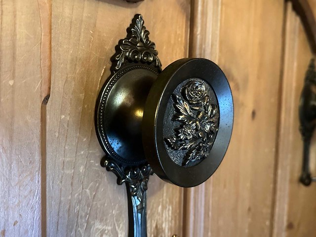 Vintage messing kledinghaak (5x) - afbeelding 3 van  3