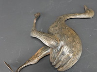 Vintage messing struisvogel/emu als wandversiering - afbeelding 4 van  5