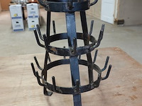 Vintage metalen hérisson (flessenrek) - afbeelding 1 van  5