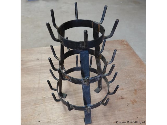 Vintage metalen hérisson (flessenrek) - afbeelding 2 van  5