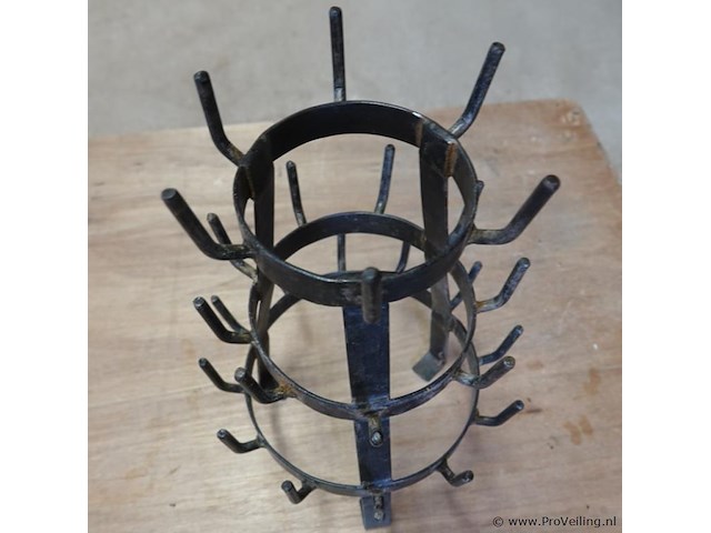 Vintage metalen hérisson (flessenrek) - afbeelding 3 van  5