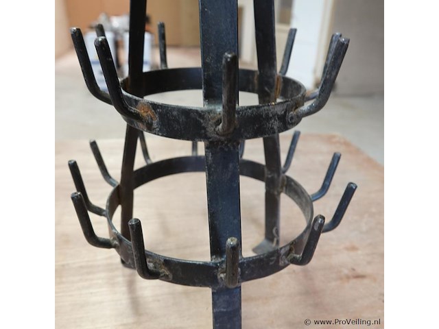 Vintage metalen hérisson (flessenrek) - afbeelding 4 van  5