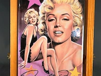 Vintage metalen marilyn monroe blikken wandbord uit 1995 van the estate of marilyn monroe, met het kunstenaarteken van e. wehder - afbeelding 2 van  5