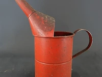 Vintage metalen oliekan of petroleumkan - afbeelding 2 van  6