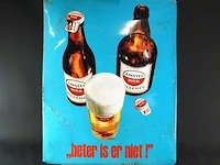 Vintage metalen reclamebord van amstel bier