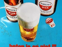 Vintage metalen reclamebord van amstel bier - afbeelding 3 van  7