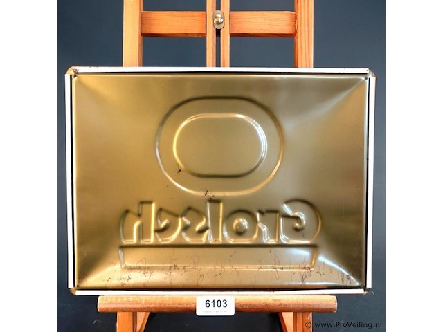 Vintage metalen reclamebord van grolsch pilsner - afbeelding 4 van  5