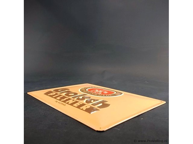 Vintage metalen reclamebord van grolsch pilsner - afbeelding 5 van  5