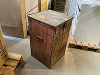 Vintage metalen wastafel met pomp 58x58x91cm - afbeelding 5 van  7