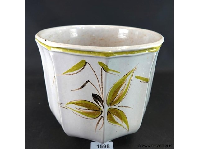 Vintage (midden vorige eeuw) keramieken italiaanse cache-pot - afbeelding 1 van  5