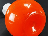 Vintage mondgeblazen opaline florence/empoli glazen vaas - afbeelding 5 van  5