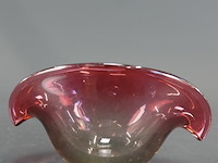 Vintage murano glazen schelpschaal in paars en roze - afbeelding 2 van  5