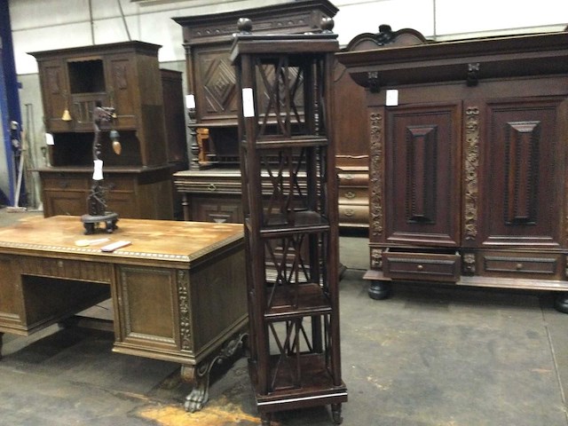 Vintage open hoekkast - afbeelding 1 van  3