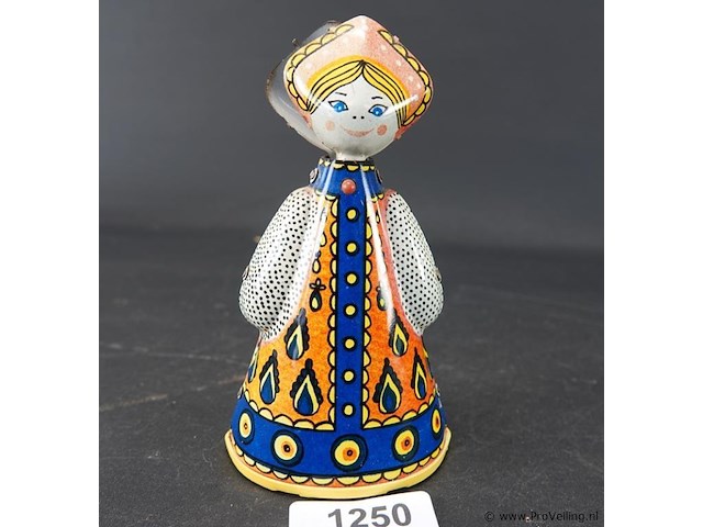 Vintage opwindbare tinnen pop uit de ussr, waarschijnlijk een souvenir van de olympische spelen in moskou in 1980 - afbeelding 1 van  5