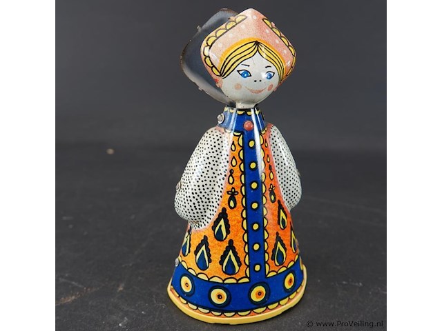 Vintage opwindbare tinnen pop uit de ussr, waarschijnlijk een souvenir van de olympische spelen in moskou in 1980 - afbeelding 4 van  5