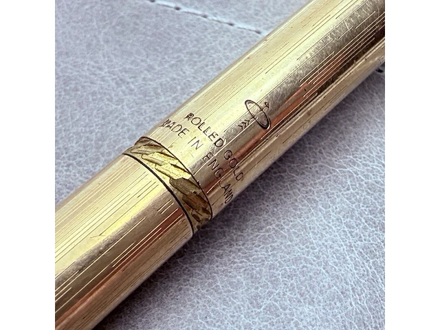 Vintage parker classic rolled gold balpen - afbeelding 5 van  11