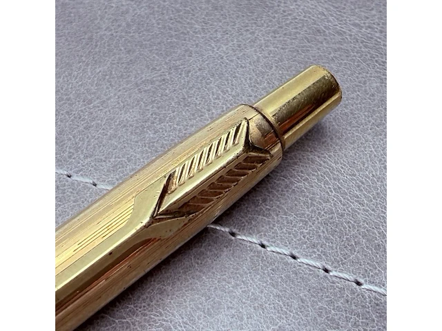 Vintage parker classic rolled gold balpen - afbeelding 8 van  11