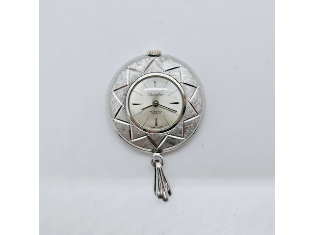 Vintage pendant zakhorloge - mechanisch uurwerk - afbeelding 1 van  4