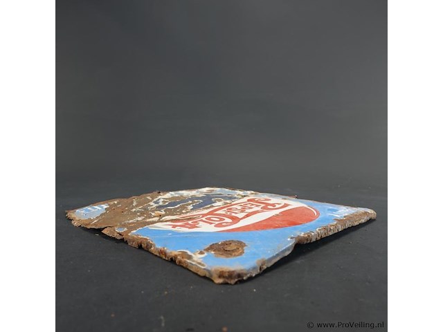 Vintage pepsi-cola reclamebord van geëmailleerd metaal - afbeelding 7 van  7