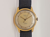 Vintage plato goldfilled mechanisch horloge - afbeelding 1 van  8