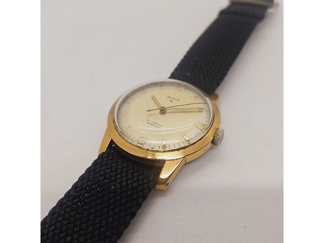 Vintage plato goldfilled mechanisch horloge - afbeelding 4 van  8