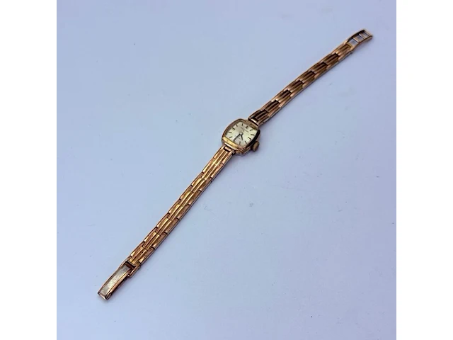 Vintage pontiac coquet goldplated mechanisch dameshorloge - afbeelding 5 van  7