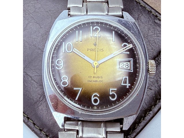 Vintage précis 17 rubis incabloc mechanisch horloge - afbeelding 1 van  8