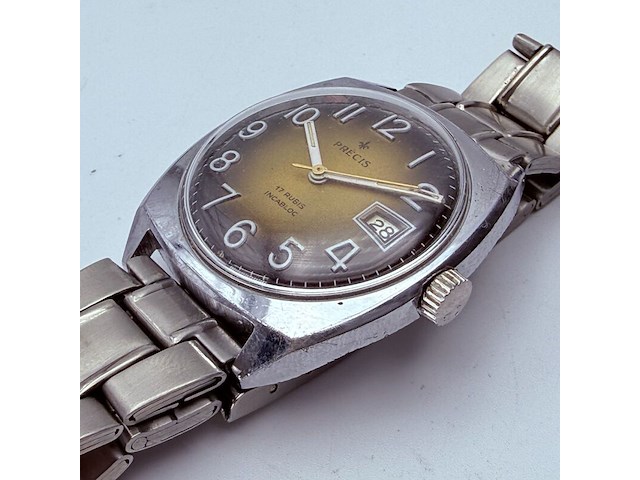 Vintage précis 17 rubis incabloc mechanisch horloge - afbeelding 3 van  8