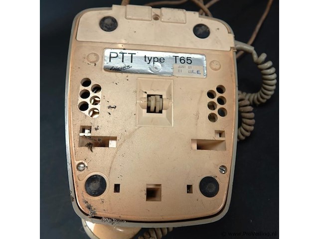 Vintage ptt telefoon - afbeelding 5 van  5