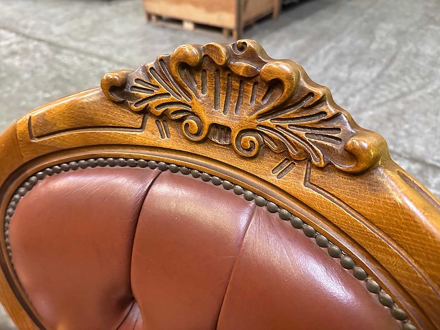 Vintage queen anne stoel (2x) - afbeelding 3 van  4