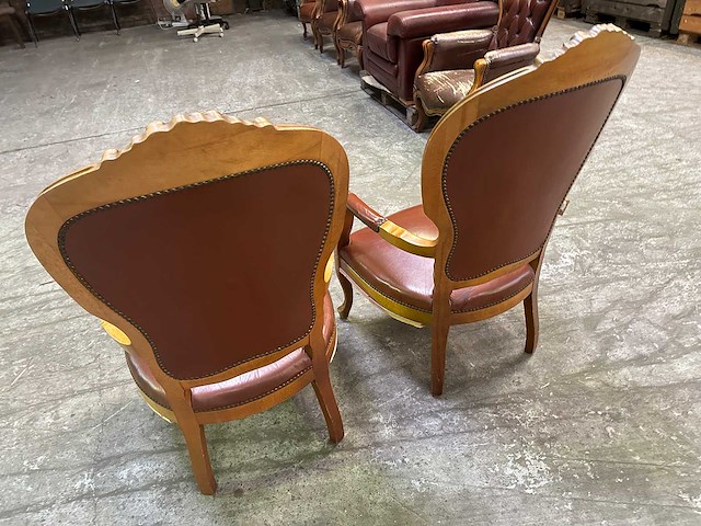 Vintage queen anne stoel (2x) - afbeelding 4 van  4