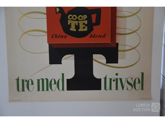 Vintage reclame poster "thee" - afbeelding 2 van  5