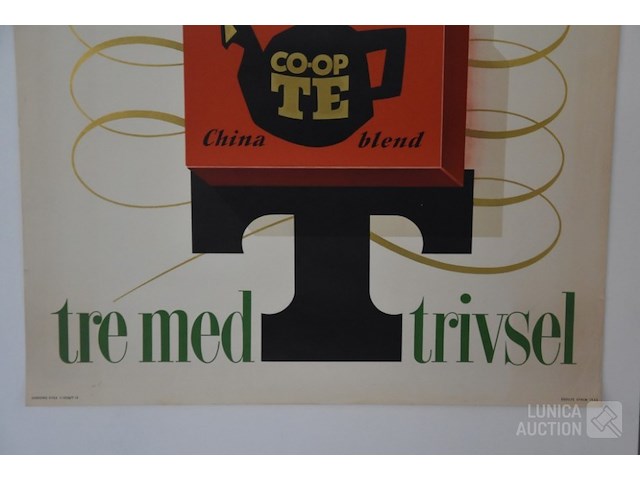 Vintage reclame poster "thee" - afbeelding 3 van  5