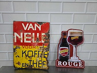 Vintage reclamebord (2x) - afbeelding 2 van  3