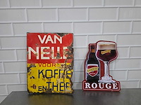 Vintage reclamebord (2x) - afbeelding 3 van  3