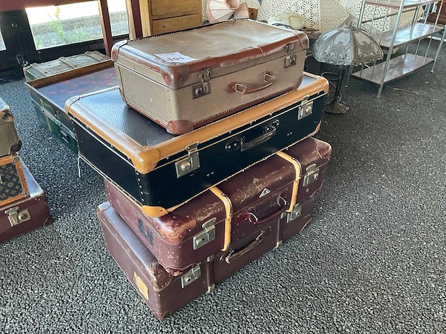 Vintage reiskoffer (4x) - afbeelding 4 van  4