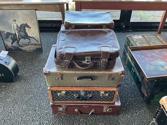 Vintage reiskoffer (8x) - afbeelding 2 van  4