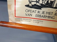 Vintage religieuze schoolplaat getiteld "de ondergang van israël en juda - assyrische- en babylonische ballingschap" - afbeelding 4 van  5