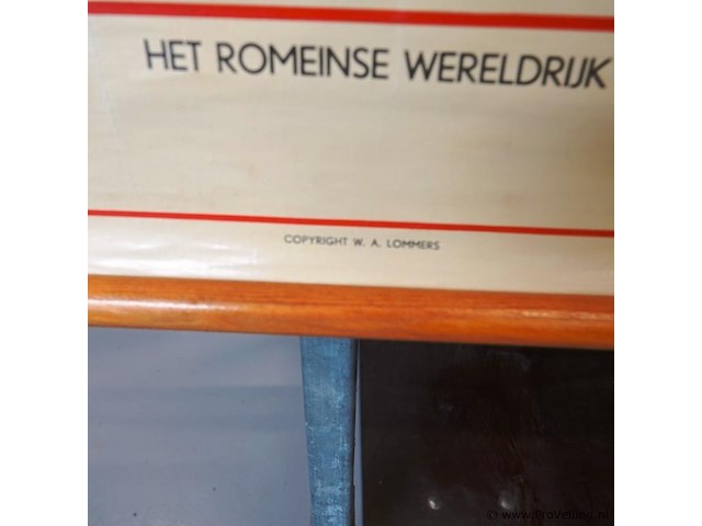 Vintage religieuze schoolplaat getiteld "de ondergang van israël en juda - assyrische- en babylonische ballingschap" - afbeelding 5 van  5