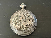 Vintage roma antimagnetisch zakhorloge met jachttafereel - afbeelding 4 van  6