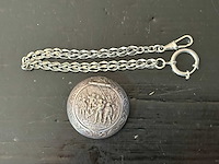 Vintage roma antimagnetisch zakhorloge met jachttafereel - afbeelding 5 van  6