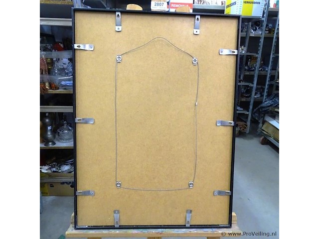 Vintage rosina wachtmeister 1980's music flute print / poster harlequin mask collage silver - afbeelding 5 van  5