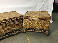 Vintage rotan kisten - dekkenkist (2x) - afbeelding 2 van  8