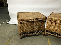 Vintage rotan kisten - dekkenkist (2x) - afbeelding 3 van  8