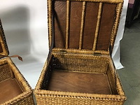 Vintage rotan kisten - dekkenkist (2x) - afbeelding 7 van  8